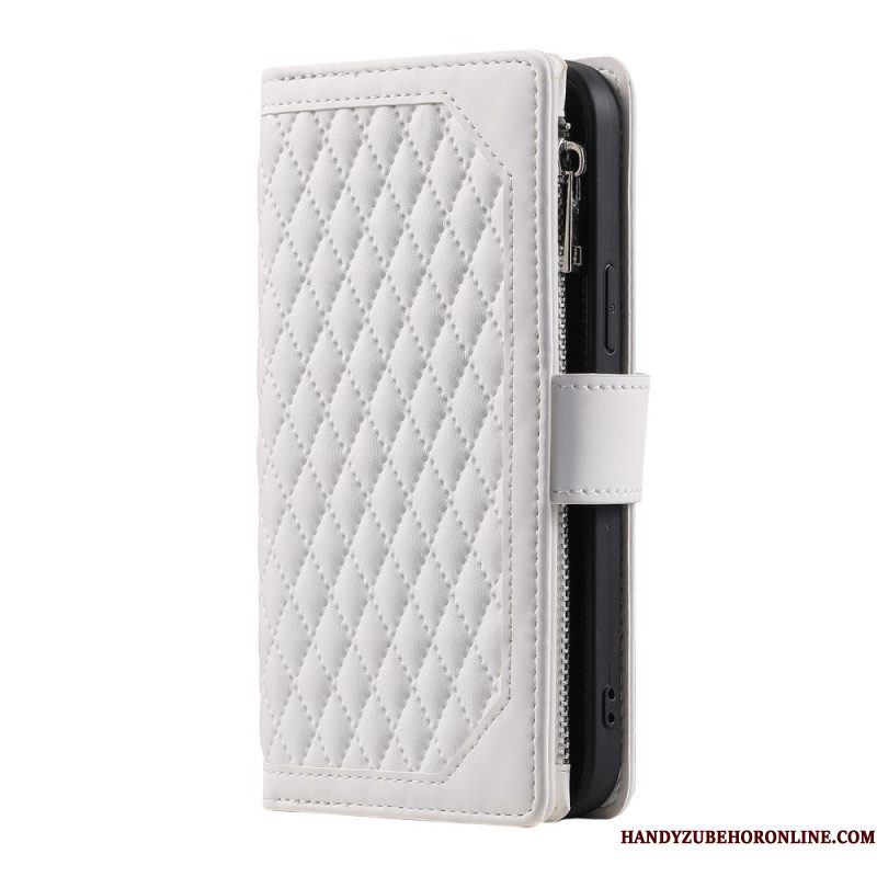 Leren Hoesje Samsung Galaxy S25 5g Edge Gewatteerde Portemonnee Bescherming Hoesje