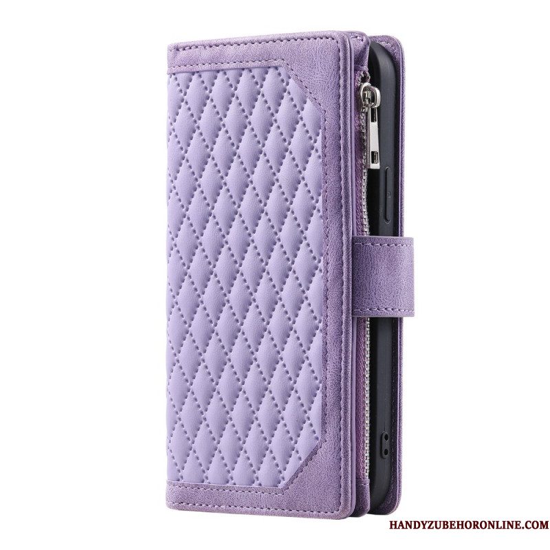 Leren Hoesje Samsung Galaxy S25 5g Edge Gewatteerde Portemonnee Bescherming Hoesje