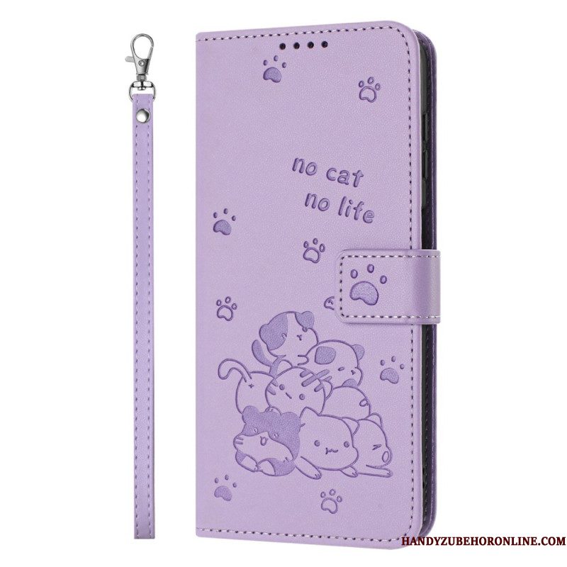 Leren Hoesje Samsung Galaxy S25 5g Edge Kattenverhaal
