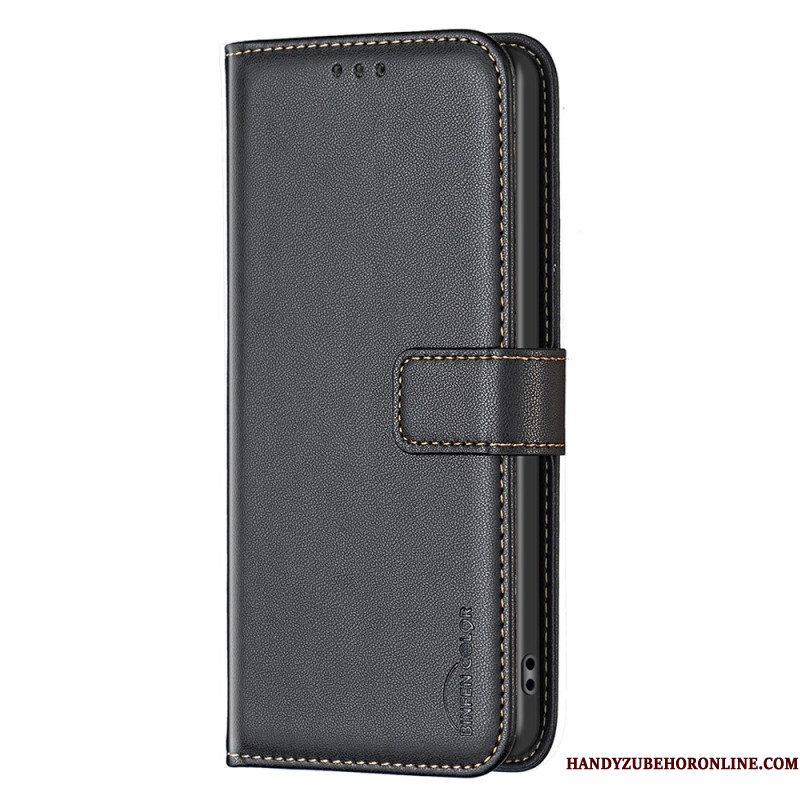 Leren Hoesje Samsung Galaxy S25 5g Edge Klassieke Binfen-kleur