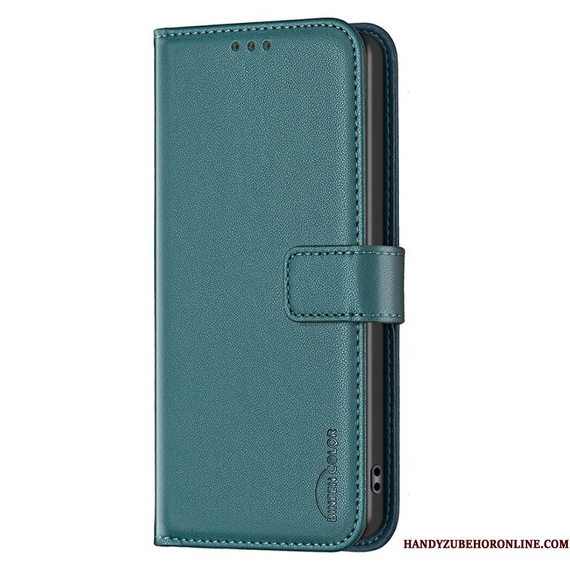 Leren Hoesje Samsung Galaxy S25 5g Edge Klassieke Binfen-kleur