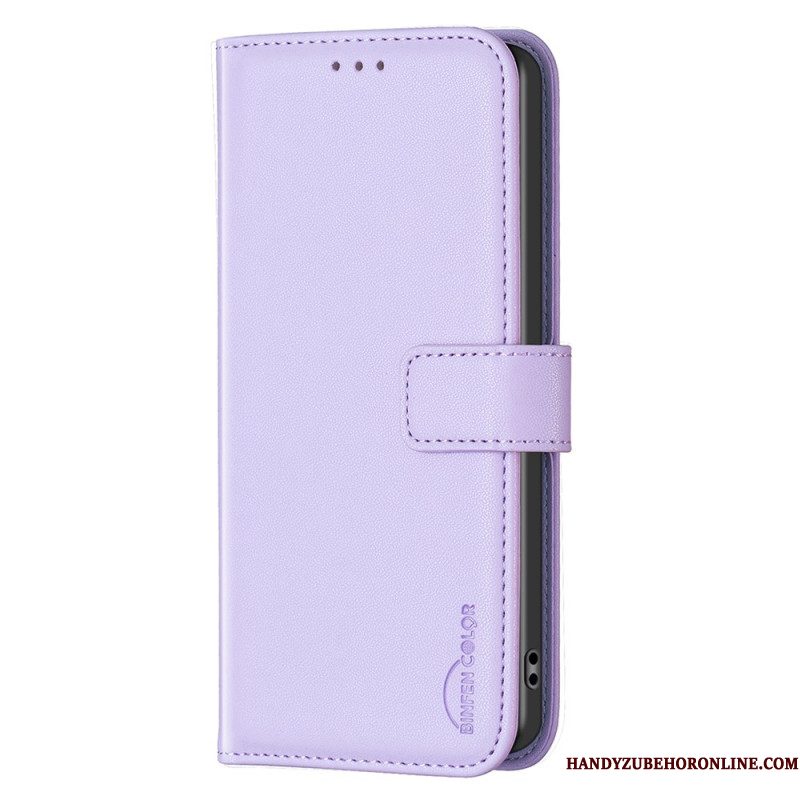 Leren Hoesje Samsung Galaxy S25 5g Edge Klassieke Binfen-kleur