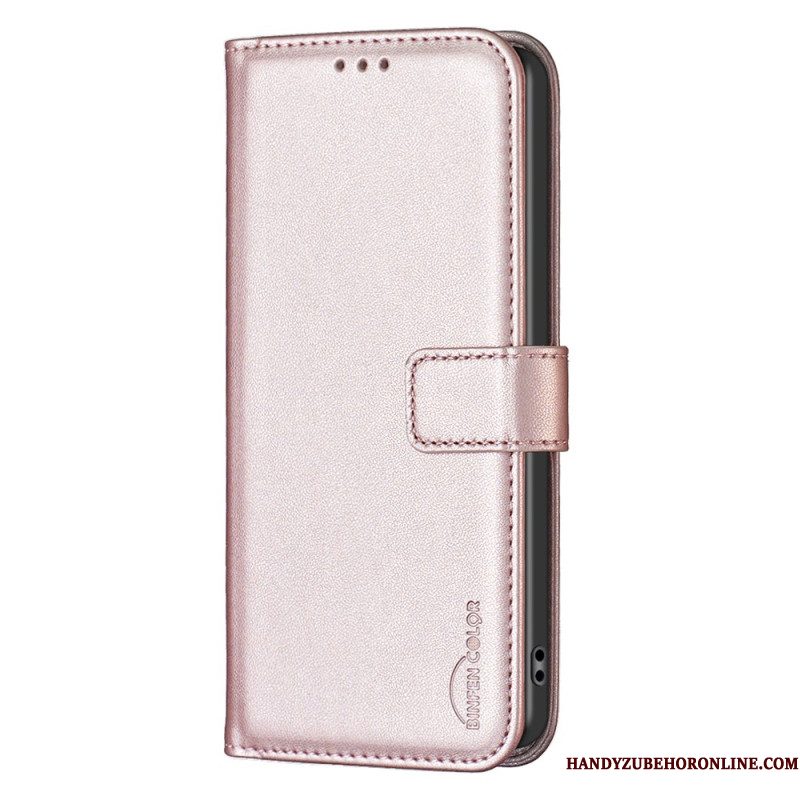 Leren Hoesje Samsung Galaxy S25 5g Edge Klassieke Binfen-kleur