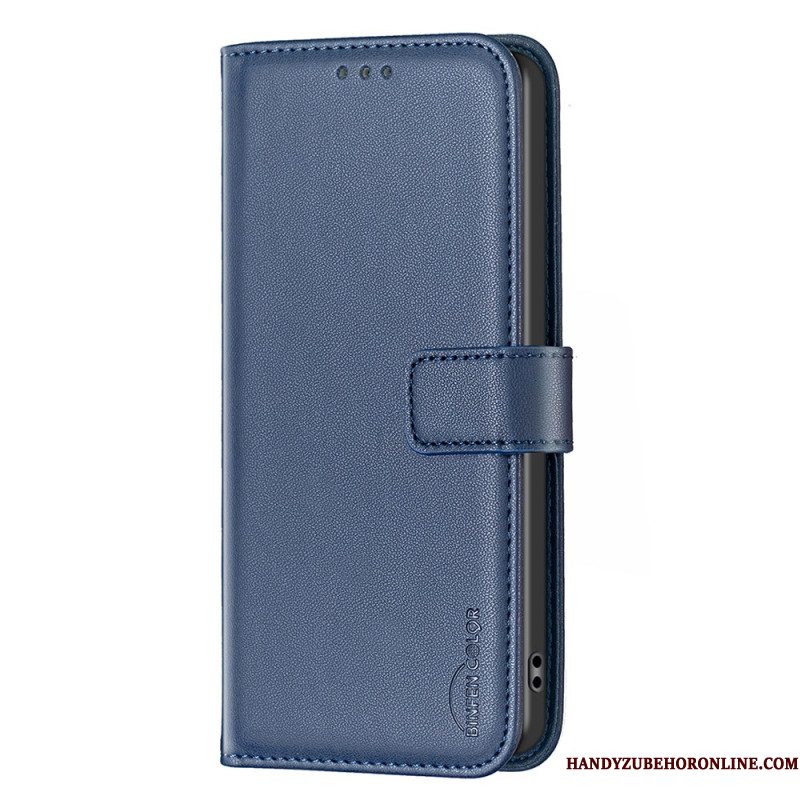 Leren Hoesje Samsung Galaxy S25 5g Edge Klassieke Binfen-kleur