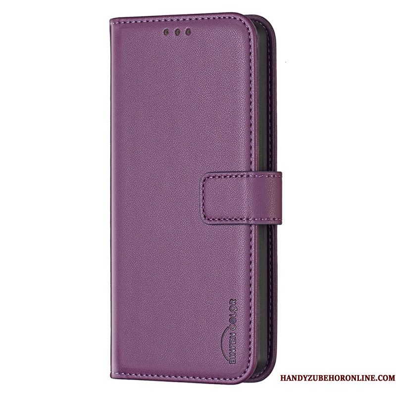 Leren Hoesje Samsung Galaxy S25 5g Edge Klassieke Binfen-kleur