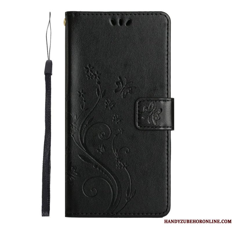 Leren Hoesje Samsung Galaxy S25 5g Edge Kleine Bloemen Bescherming Hoesje
