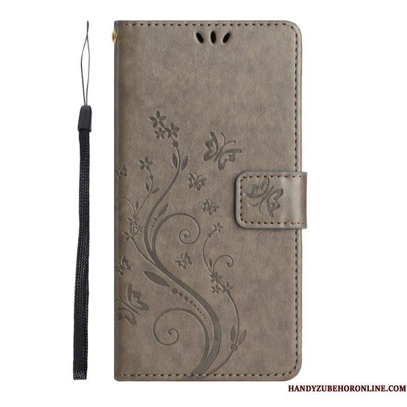 Leren Hoesje Samsung Galaxy S25 5g Edge Kleine Bloemen Bescherming Hoesje