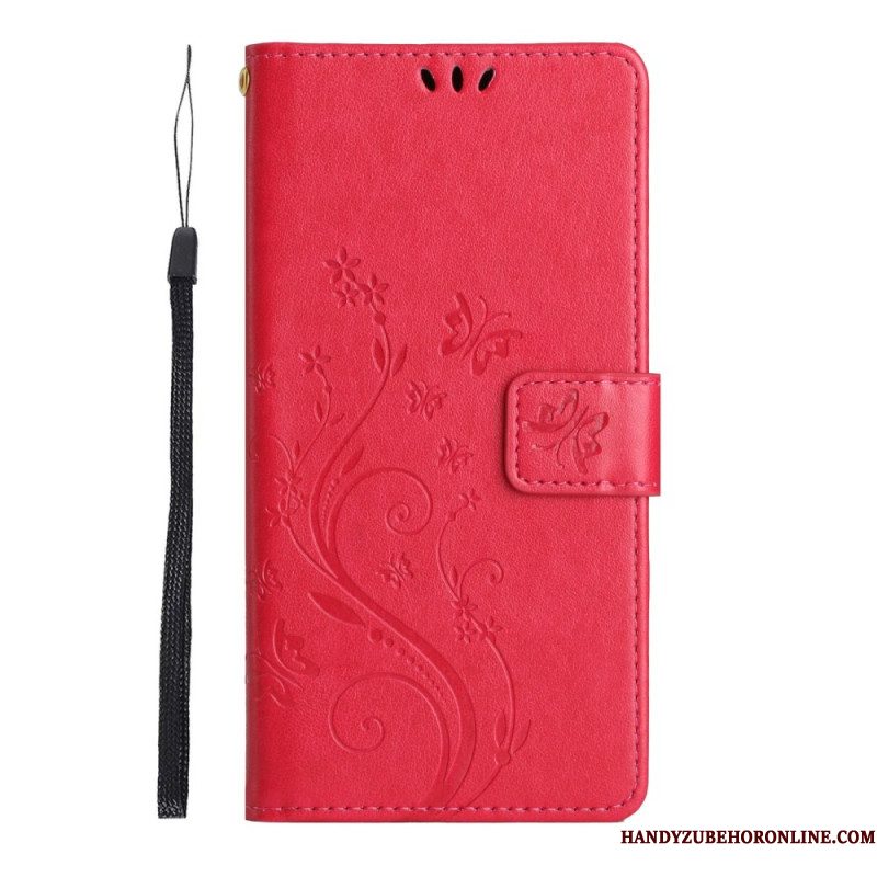 Leren Hoesje Samsung Galaxy S25 5g Edge Kleine Bloemen Bescherming Hoesje