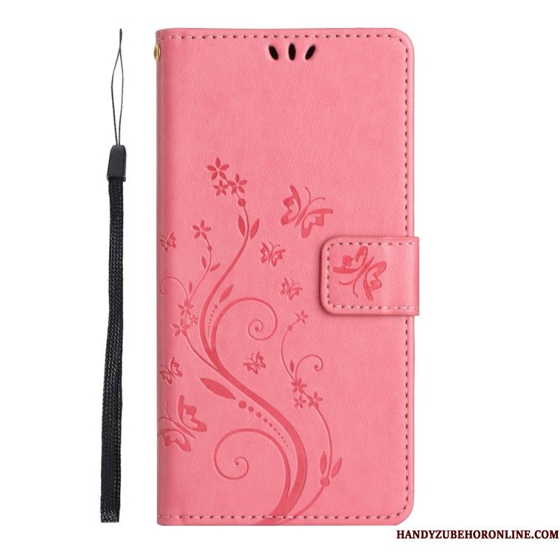 Leren Hoesje Samsung Galaxy S25 5g Edge Kleine Bloemen Bescherming Hoesje