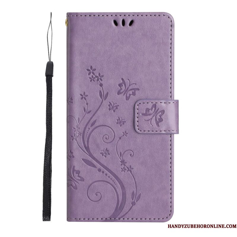 Leren Hoesje Samsung Galaxy S25 5g Edge Kleine Bloemen Bescherming Hoesje
