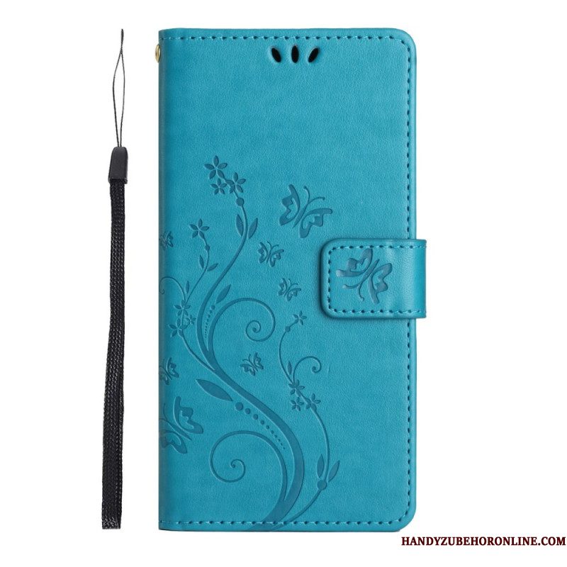 Leren Hoesje Samsung Galaxy S25 5g Edge Kleine Bloemen Bescherming Hoesje