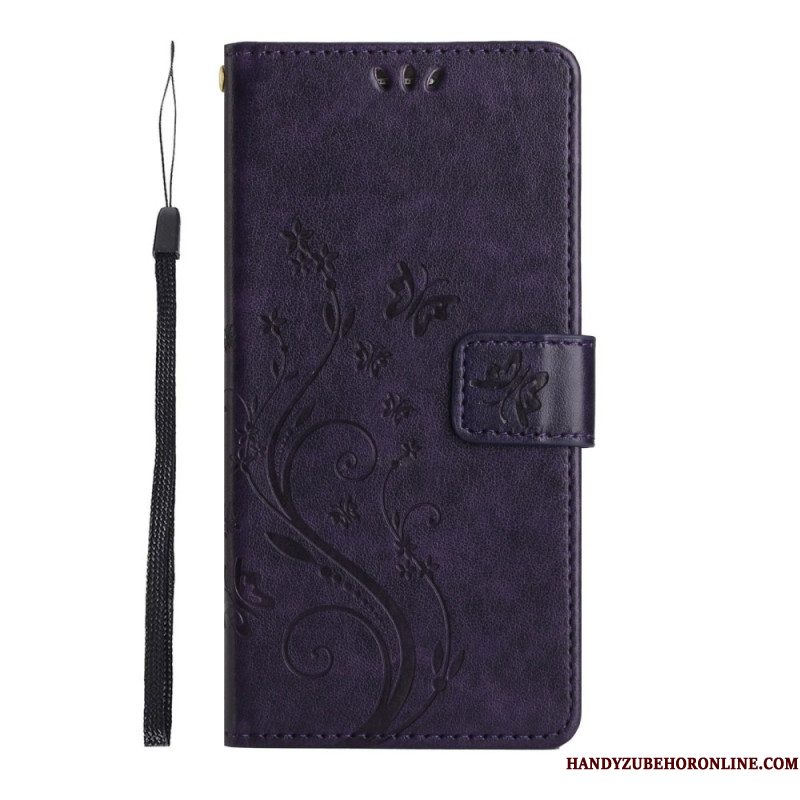 Leren Hoesje Samsung Galaxy S25 5g Edge Kleine Bloemen Bescherming Hoesje