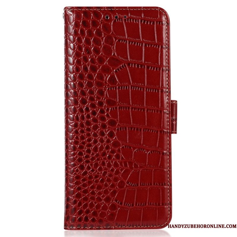 Leren Hoesje Samsung Galaxy S25 5g Edge Krokodil Textuur