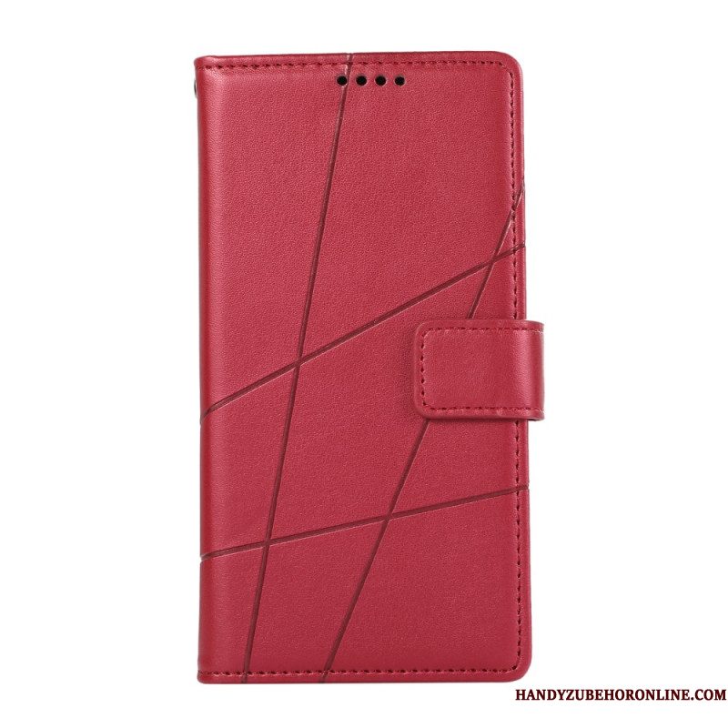 Leren Hoesje Samsung Galaxy S25 5g Edge Lijnen