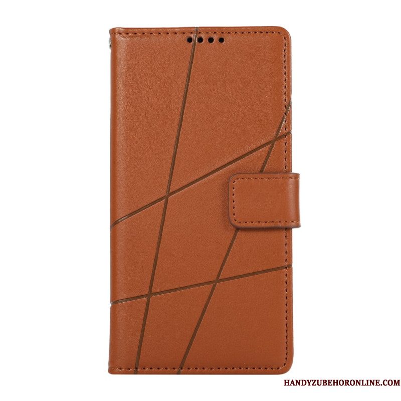 Leren Hoesje Samsung Galaxy S25 5g Edge Lijnen