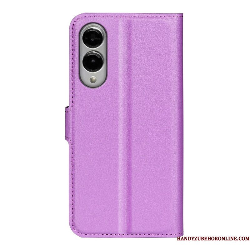 Leren Hoesje Samsung Galaxy S25 5g Edge Lychee Kunstleer Bescherming Hoesje