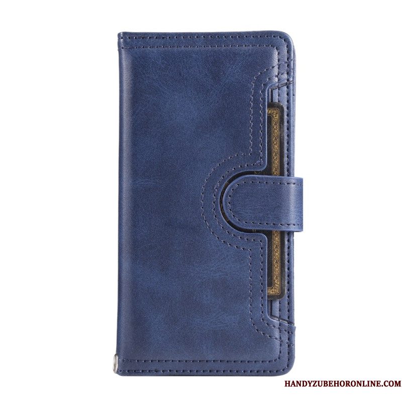 Leren Hoesje Samsung Galaxy S25 5g Edge Magnetische Portemonnee En Sleutelkoord Bescherming Hoesje