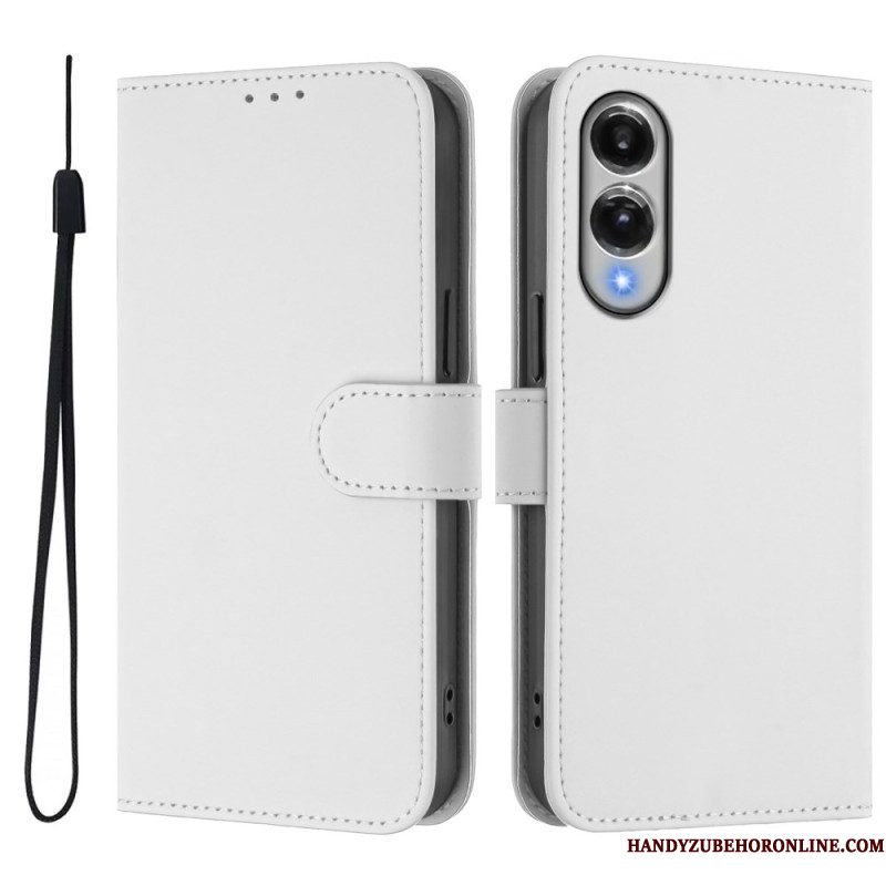 Leren Hoesje Samsung Galaxy S25 5g Edge Monochroom