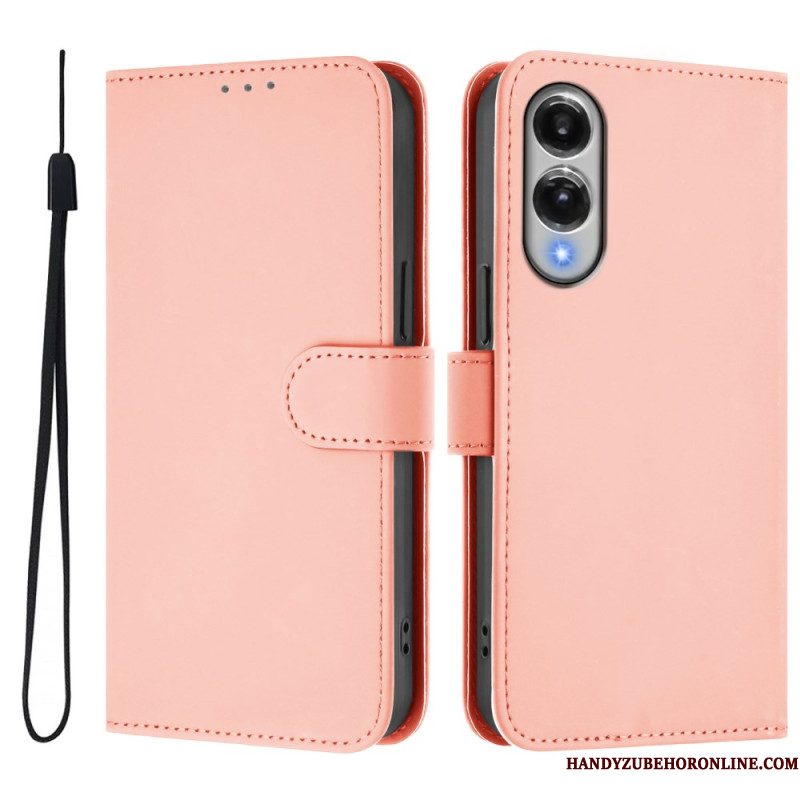 Leren Hoesje Samsung Galaxy S25 5g Edge Monochroom