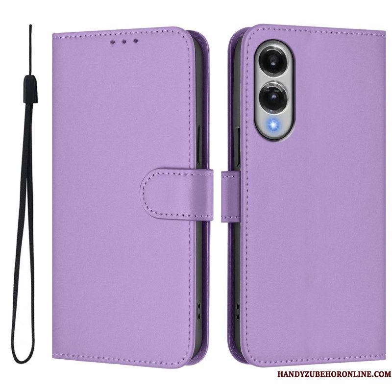 Leren Hoesje Samsung Galaxy S25 5g Edge Monochroom