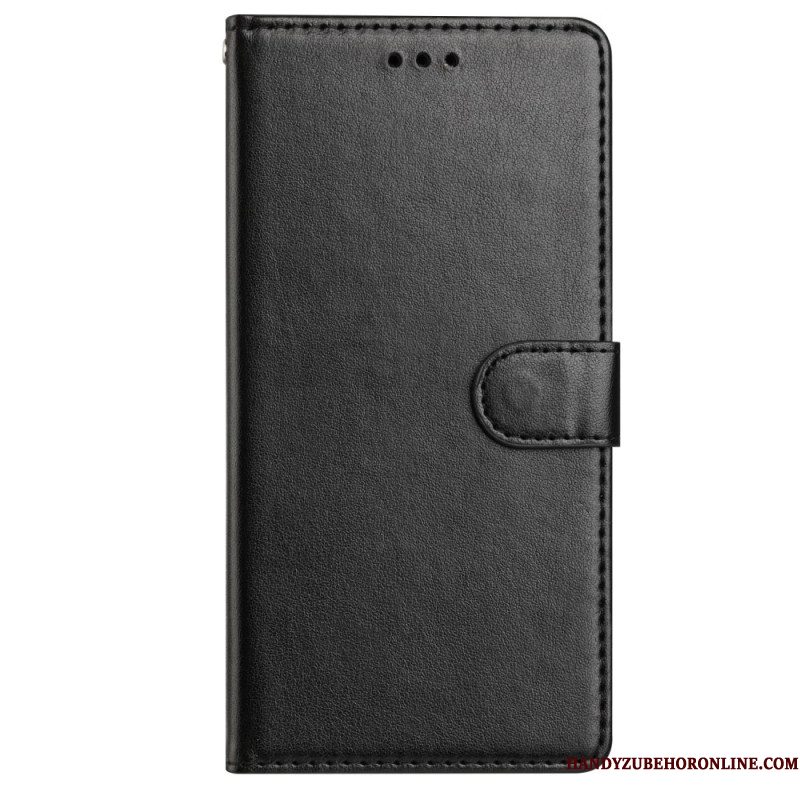 Leren Hoesje Samsung Galaxy S25 5g Effen Kunstleer Bescherming Hoesje