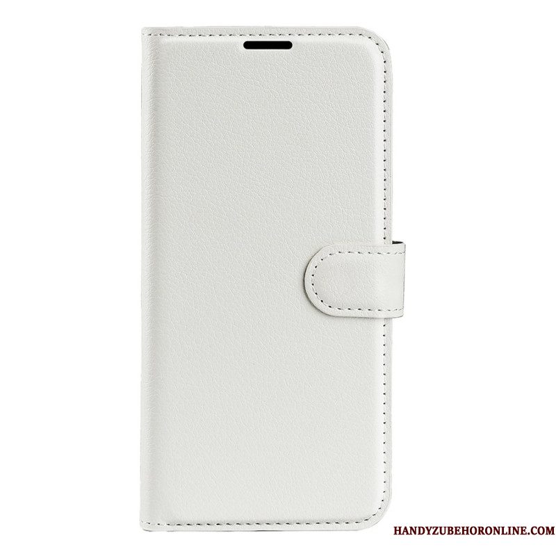 Leren Hoesje Samsung Galaxy S25 5g Klassiek Lychee-imitatieleer Bescherming Hoesje