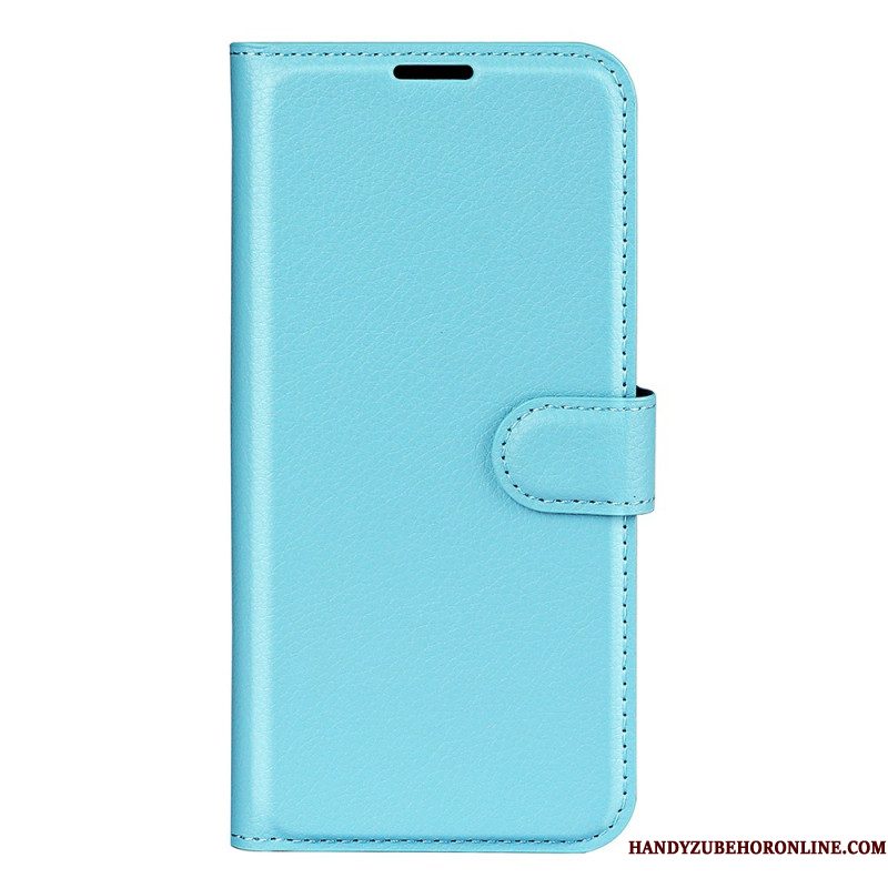 Leren Hoesje Samsung Galaxy S25 5g Klassiek Lychee-imitatieleer Bescherming Hoesje