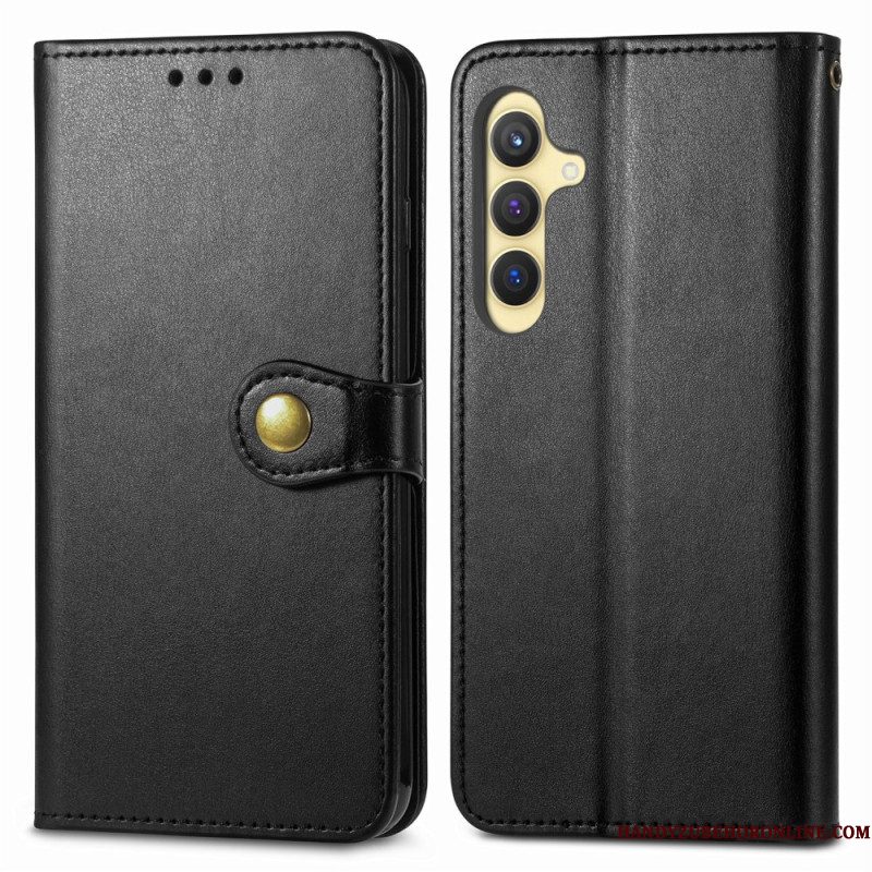Leren Hoesje Samsung Galaxy S25 5g Magnetische Sluiting