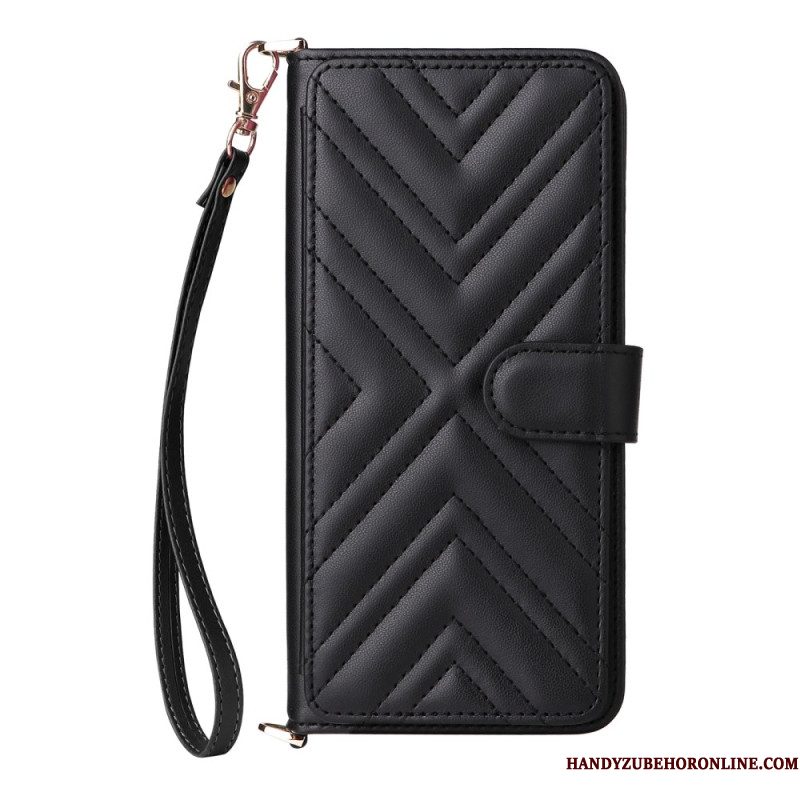 Leren Hoesje Samsung Galaxy S25 Fe Band En Schouderband
