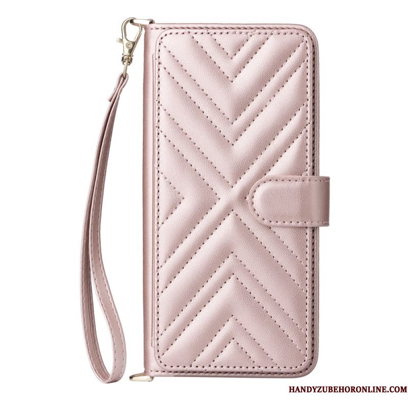 Leren Hoesje Samsung Galaxy S25 Fe Band En Schouderband