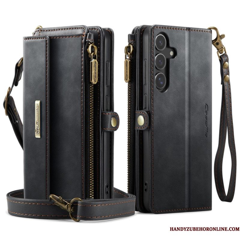 Leren Hoesje Samsung Galaxy S25 Fe Caseme Portemonnee Bescherming Hoesje
