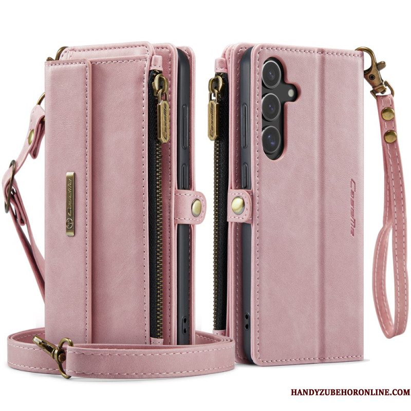 Leren Hoesje Samsung Galaxy S25 Fe Caseme Portemonnee Bescherming Hoesje