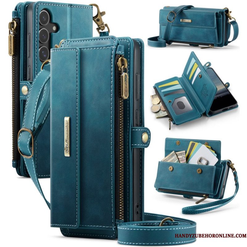 Leren Hoesje Samsung Galaxy S25 Fe Caseme Portemonnee Bescherming Hoesje