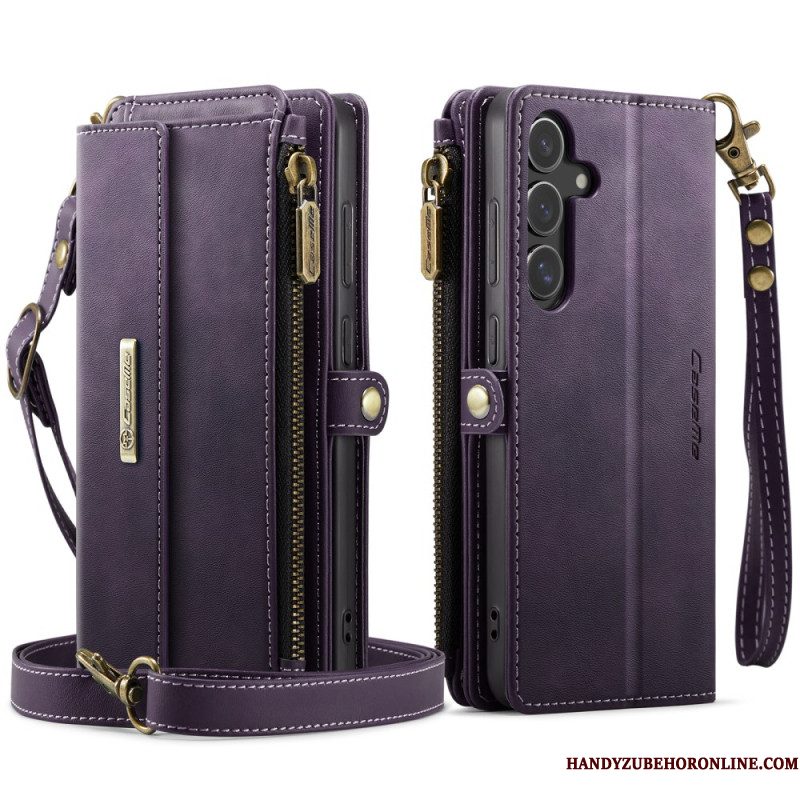 Leren Hoesje Samsung Galaxy S25 Fe Caseme Portemonnee Bescherming Hoesje