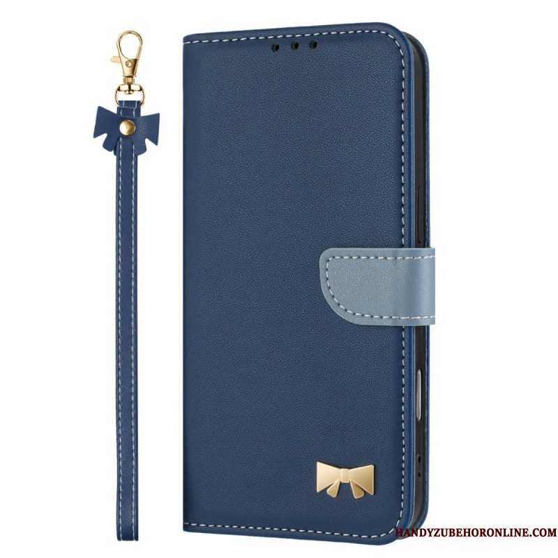 Leren Hoesje Samsung Galaxy S25 Fe Decoratieve Strik Bescherming Hoesje