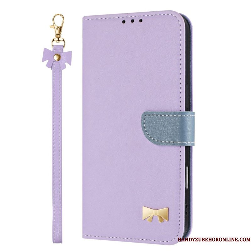 Leren Hoesje Samsung Galaxy S25 Fe Decoratieve Strik Bescherming Hoesje