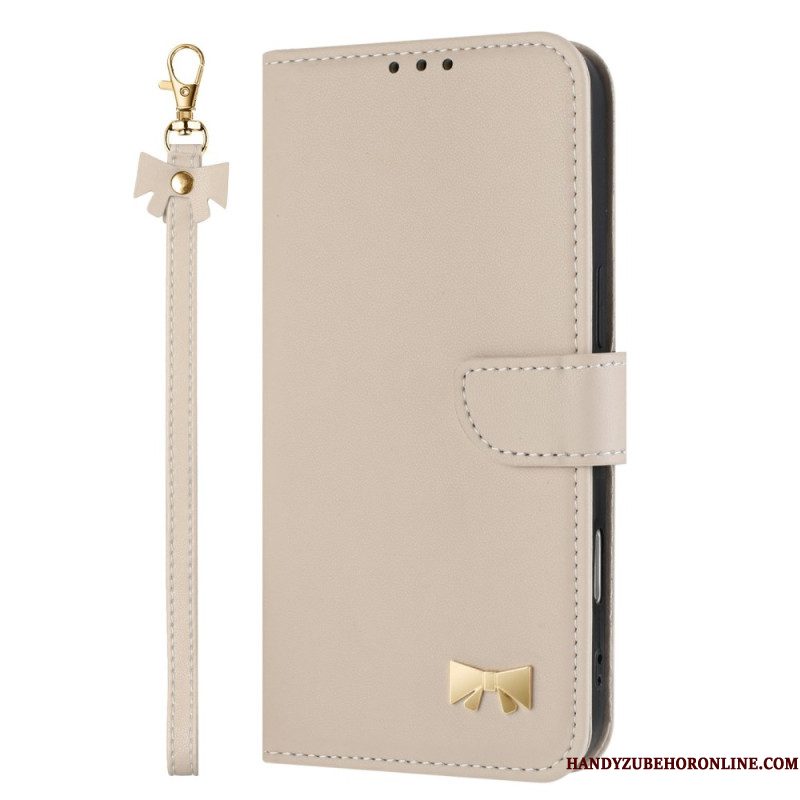Leren Hoesje Samsung Galaxy S25 Fe Decoratieve Strik Bescherming Hoesje