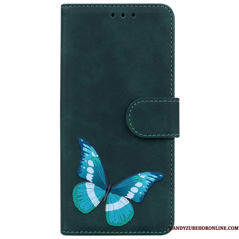 Leren Hoesje Samsung Galaxy S25 Fe Eén Vlinder Bescherming Hoesje