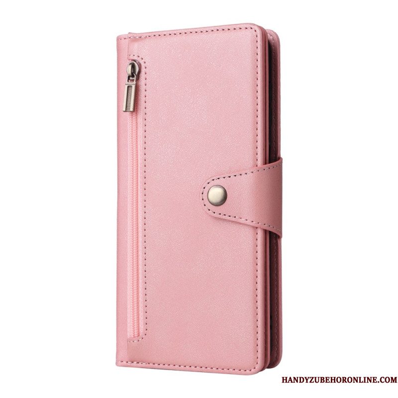Leren Hoesje Samsung Galaxy S25 Fe Portemonnee Met Rits Bescherming Hoesje