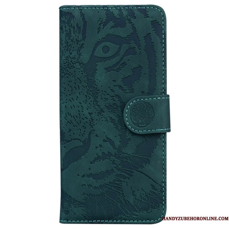 Leren Hoesje Samsung Galaxy S25 Fe Tijgerprint