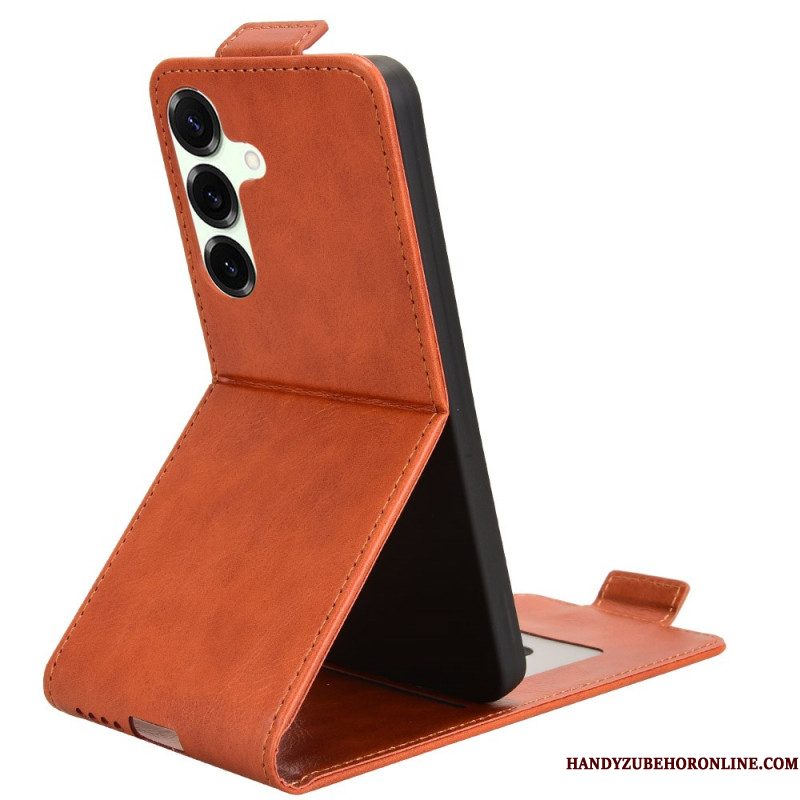 Leren Hoesje Samsung Galaxy S25 Fe Verticaal Design Bescherming Hoesje