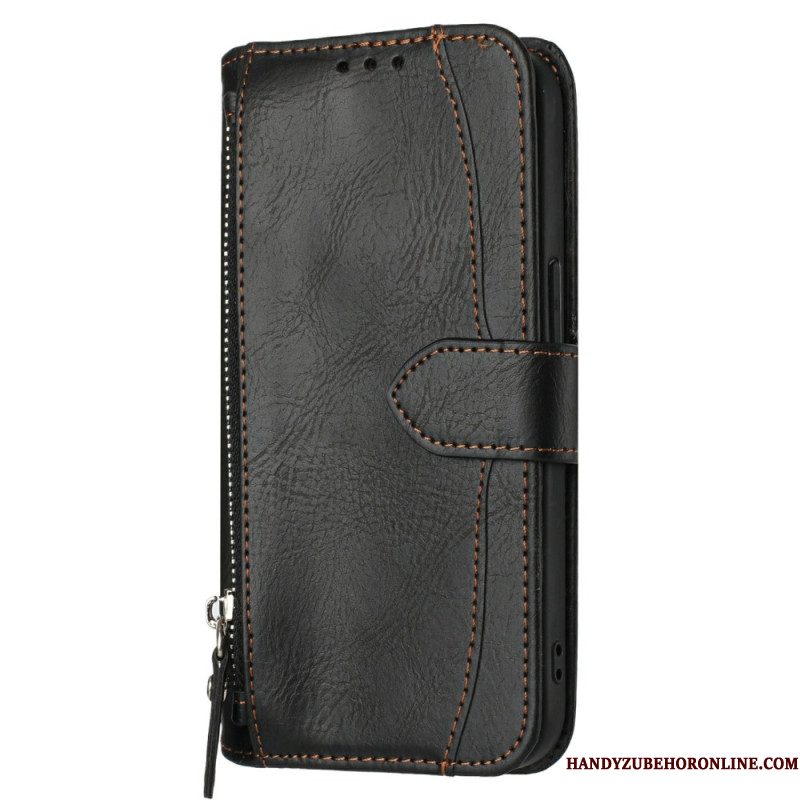 Leren Hoesje Samsung Galaxy S25 Fe Vintage Portemonnee