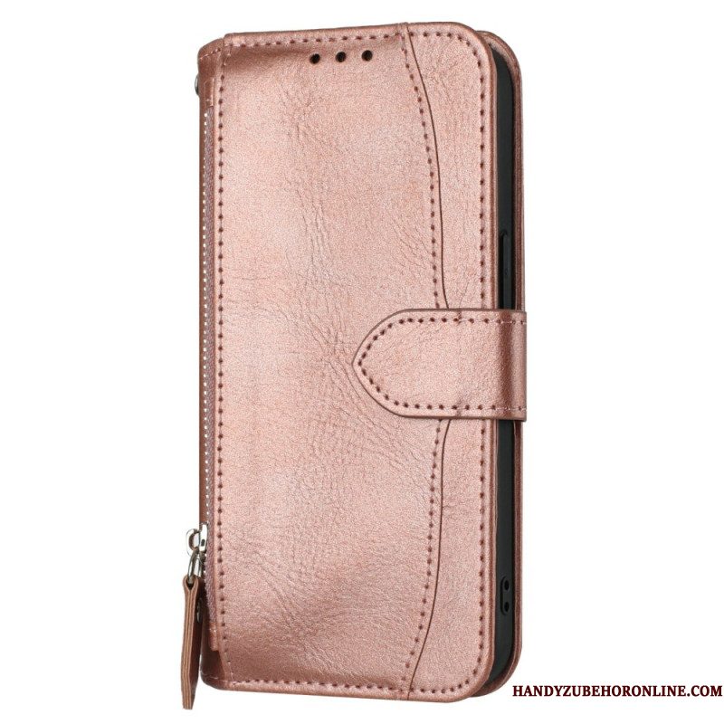 Leren Hoesje Samsung Galaxy S25 Fe Vintage Portemonnee