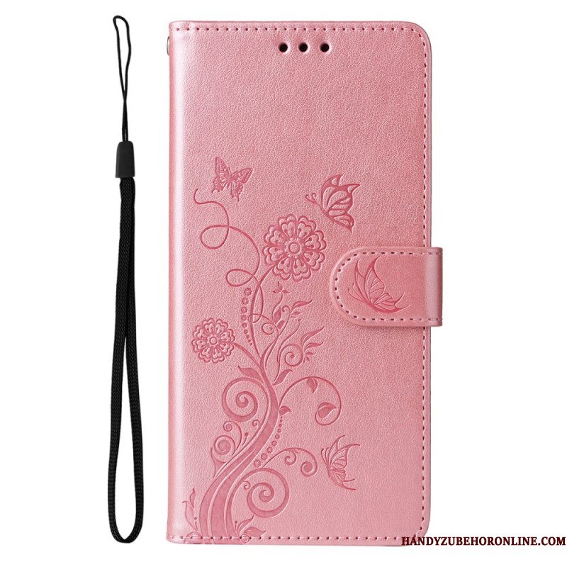 Leren Hoesje Samsung Galaxy S25 Plus 5g Kleine Bloemen Bescherming Hoesje