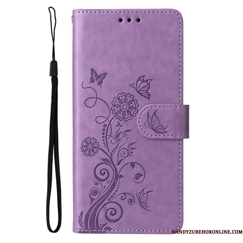 Leren Hoesje Samsung Galaxy S25 Plus 5g Kleine Bloemen Bescherming Hoesje