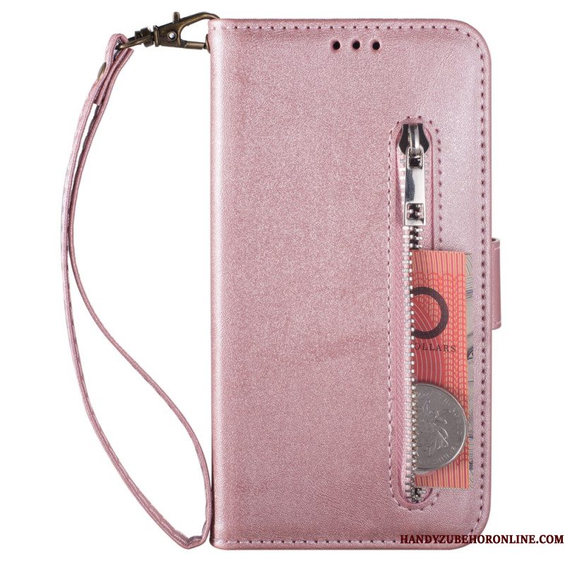Leren Hoesje Samsung Galaxy S25 Plus 5g Muntvakje En Bandje Bescherming Hoesje