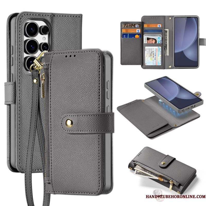 Leren Hoesje Samsung Galaxy S25 Ultra 5g Afneembare Lawa-serie Dux Ducis-hoes Bescherming Hoesje