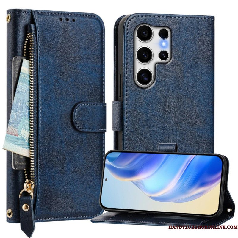 Leren Hoesje Samsung Galaxy S25 Ultra 5g Portemonnee En Standaard Bescherming Hoesje