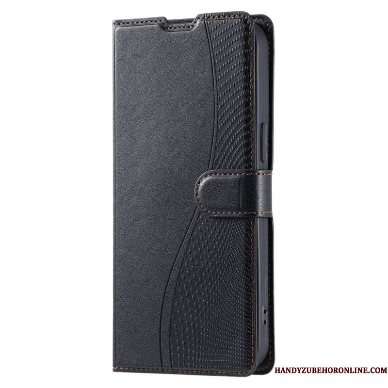 Leren Hoesje Samsung Galaxy S25 Ultra 5g Stippenpatroon Bescherming Hoesje