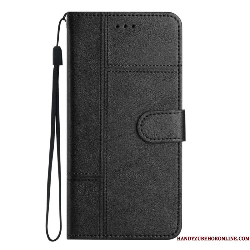 Leren Hoesje Samsung Galaxy S25 Ultra 5g Zakelijke Stijl Bescherming Hoesje